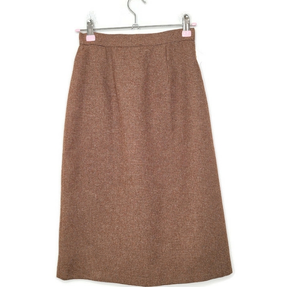 Vintage Dresses & Skirts - 1970s Wool Tweed Vintage Skirt